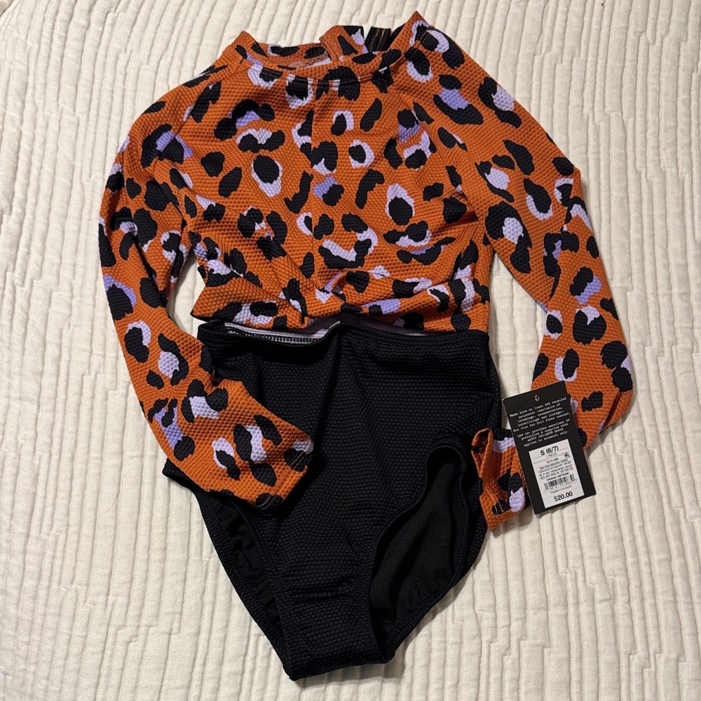 Art Class Hand-Drawn Cheetah-Printed One-Piece Swimsuit